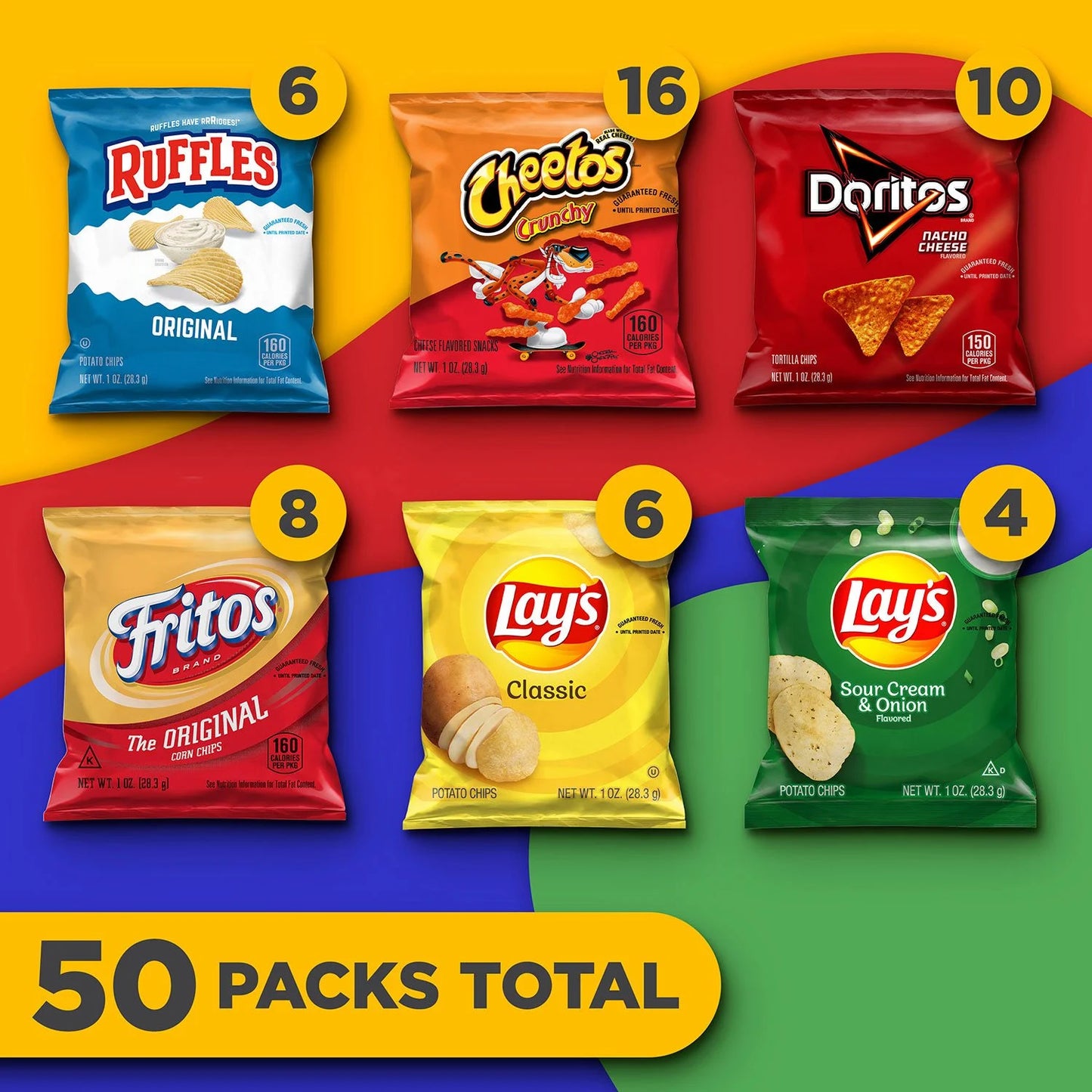 Frito-Lay Classic Mix Variety Pack Chips, 50 pk.
