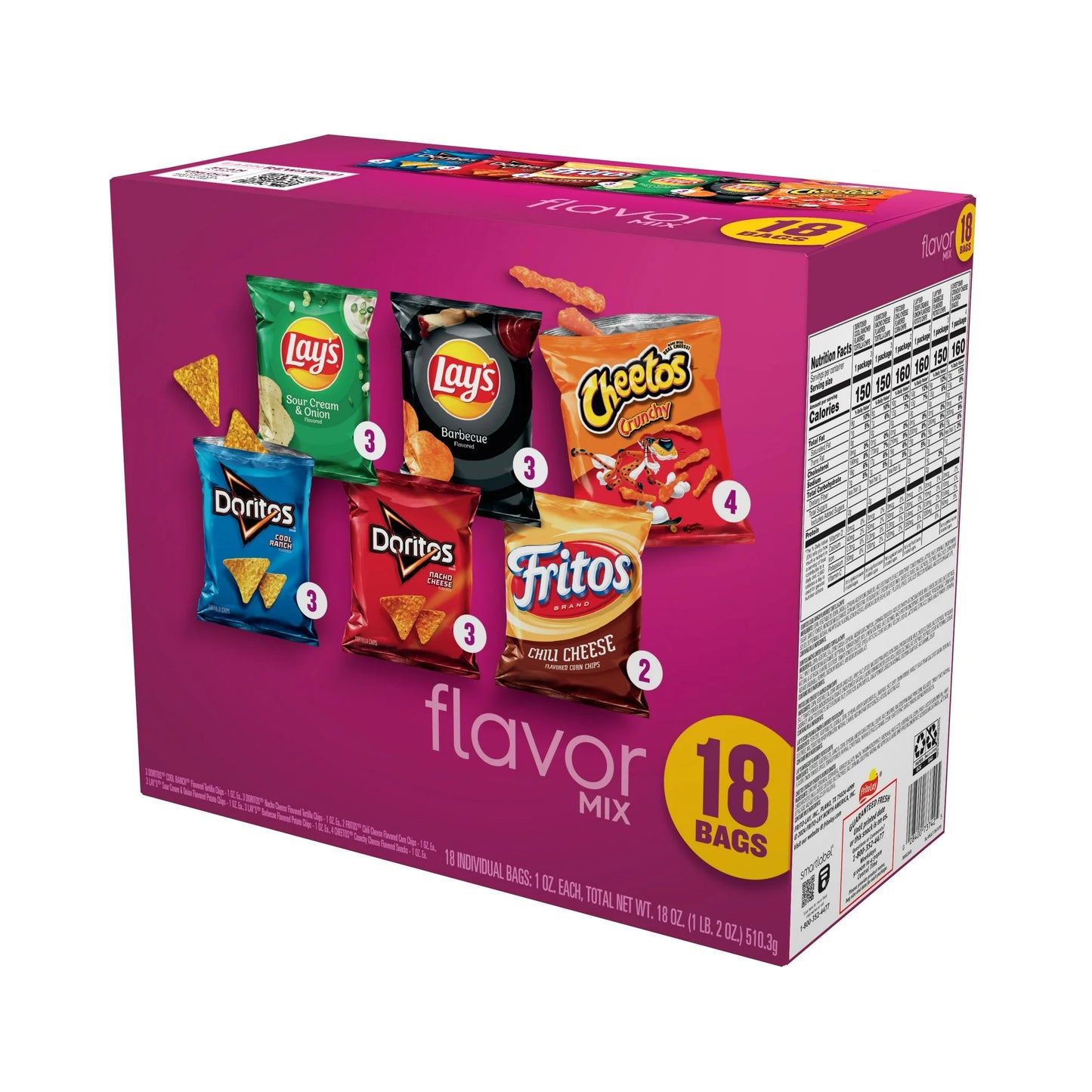 Frito Lay Flavor Mix Chips Variety Pack, 1 oz, 18 Count