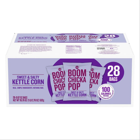 Angie's BOOMCHICKAPOP Sweet & Salty Kettle Corn Popcorn, 0.67 oz., 28 pk.