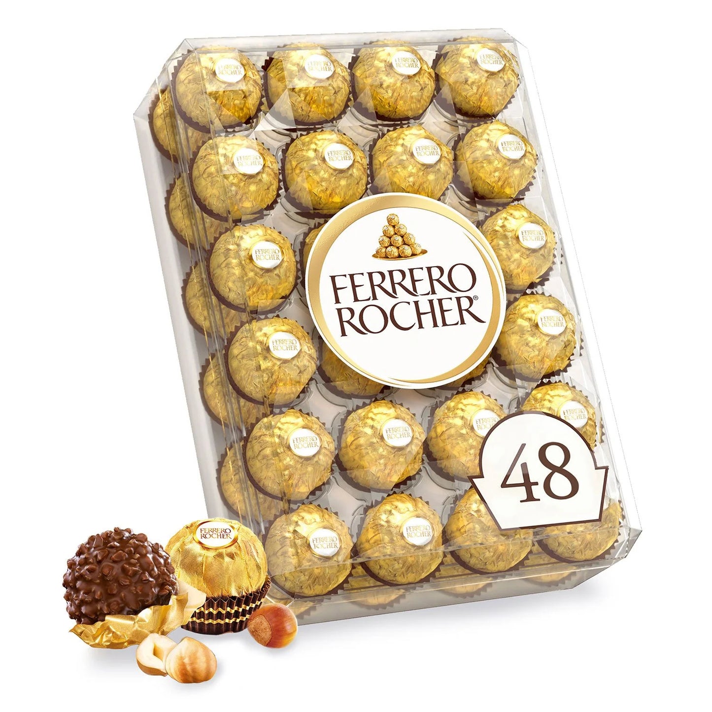 Ferrero Rocher Premium Milk Chocolate Hazelnut, 48 ct.